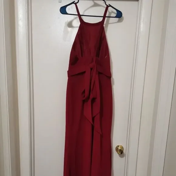 Christina Wu Style 22741 Chiffon Bridesmaid Dress in Claret Color. - Picture 5 of 8